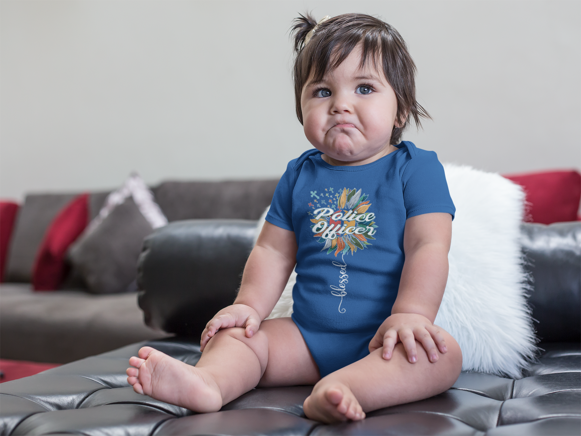 Future Police Rompers for Baby Girl- FunkyTeesClub