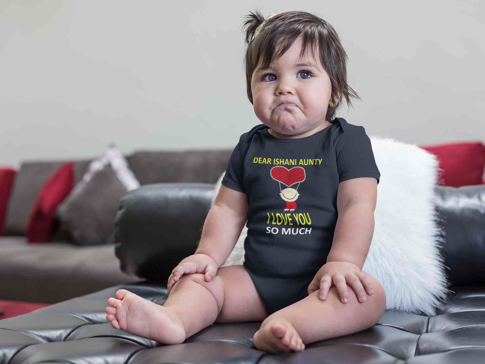 Custom Name I love My Aunty So Much Rompers for Baby Girl- FunkyTeesClub