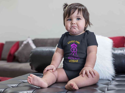 Custom Name IPL RR Rajasthan Royals Little Fan Rompers for Baby Girl- FunkyTeesClub
