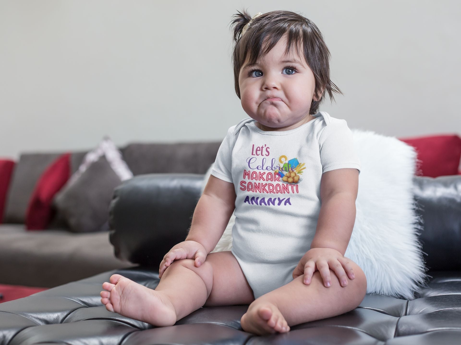 Makar Sankranti Rompers for Baby Girl- FunkyTeesClub