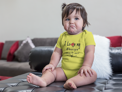 I Love My Bhaiya Rompers for Baby Girl- FunkyTeesClub