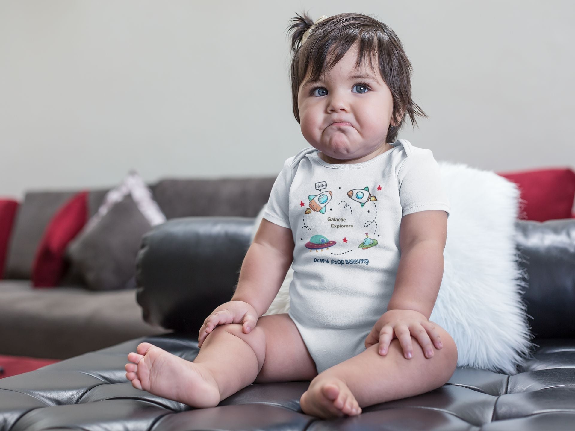 Spaceships Rompers for Baby Girl- FunkyTeesClub