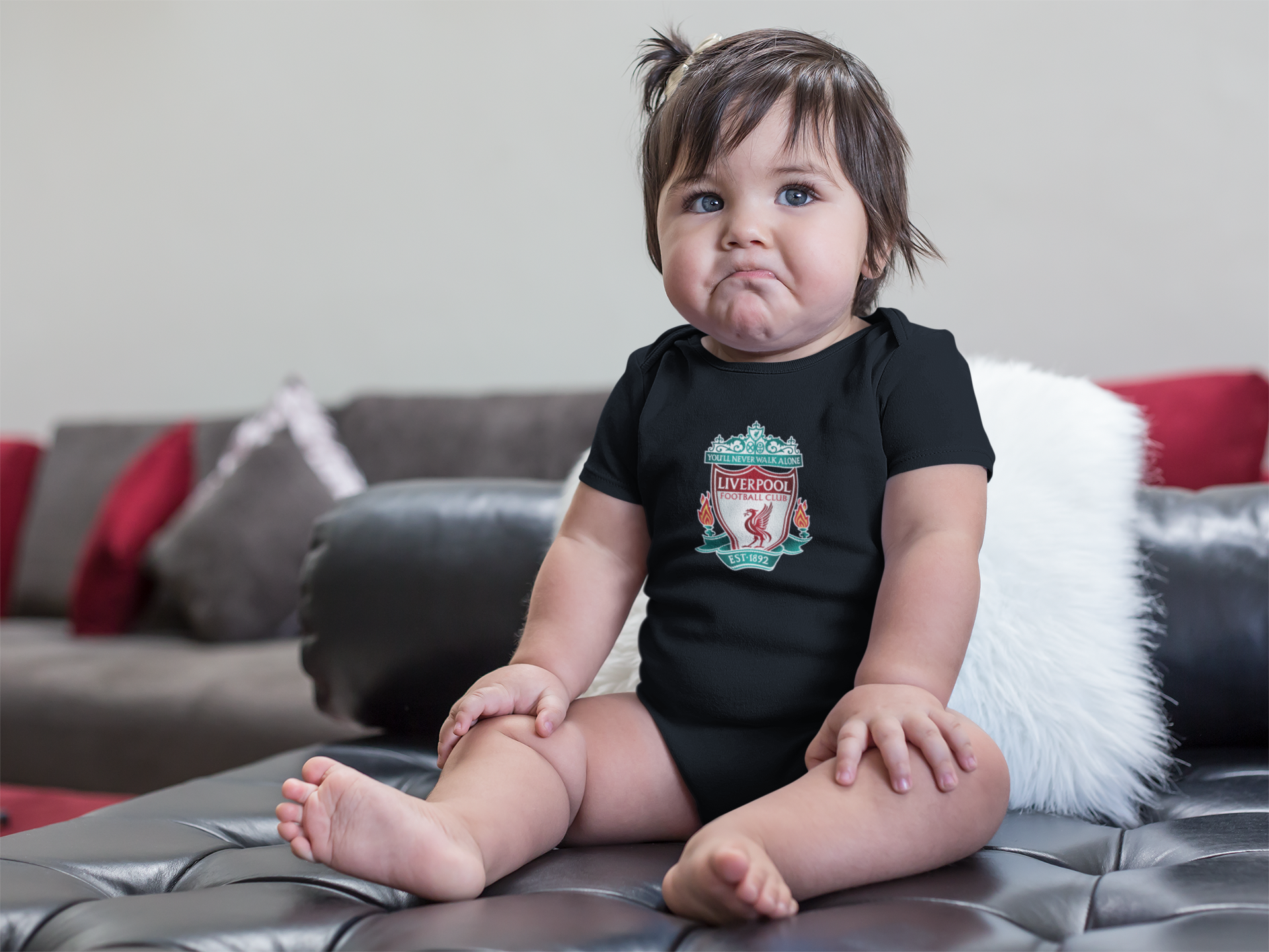 Liverpool Black Rompers for Baby Girl - FunkyTeesClub