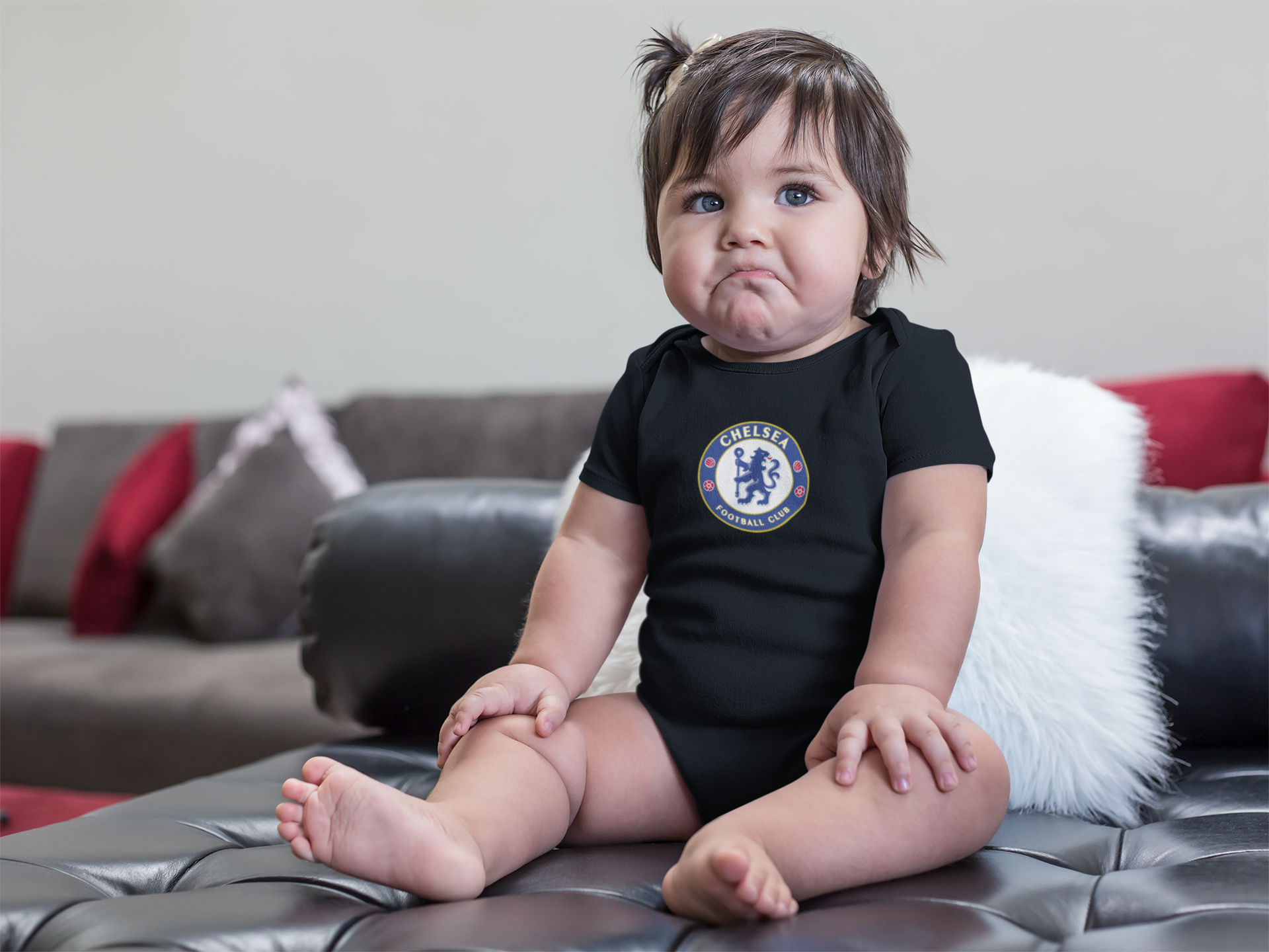 Chelsea Black Rompers for Baby Girl - FunkyTeesClub