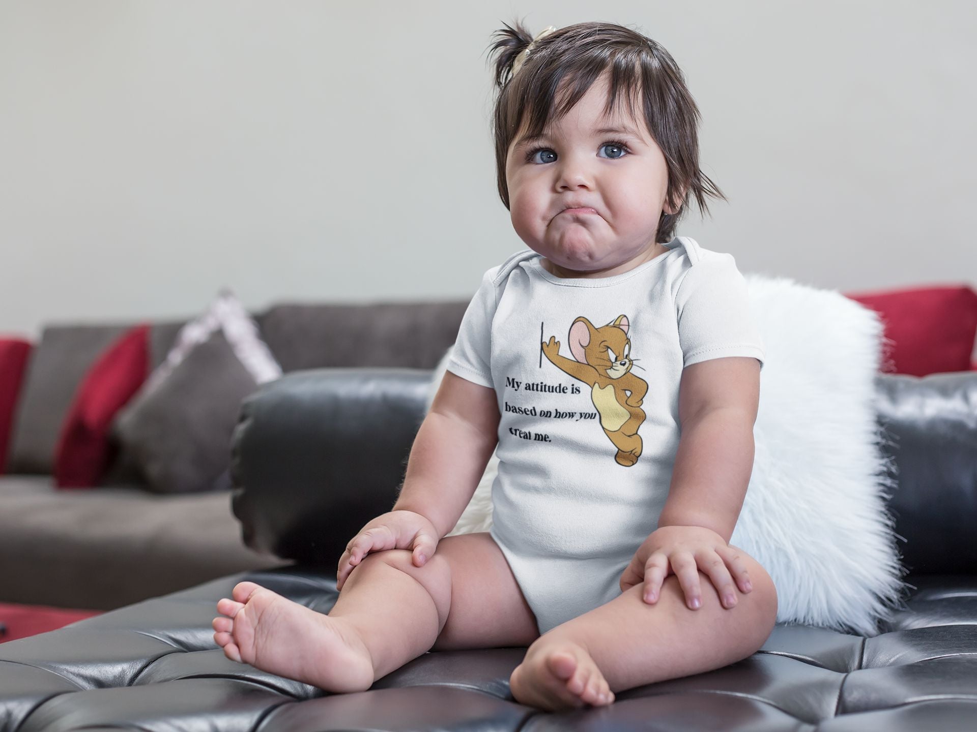Attitude Shows Cute Jerry Rompers for Baby Girl- FunkyTeesClub