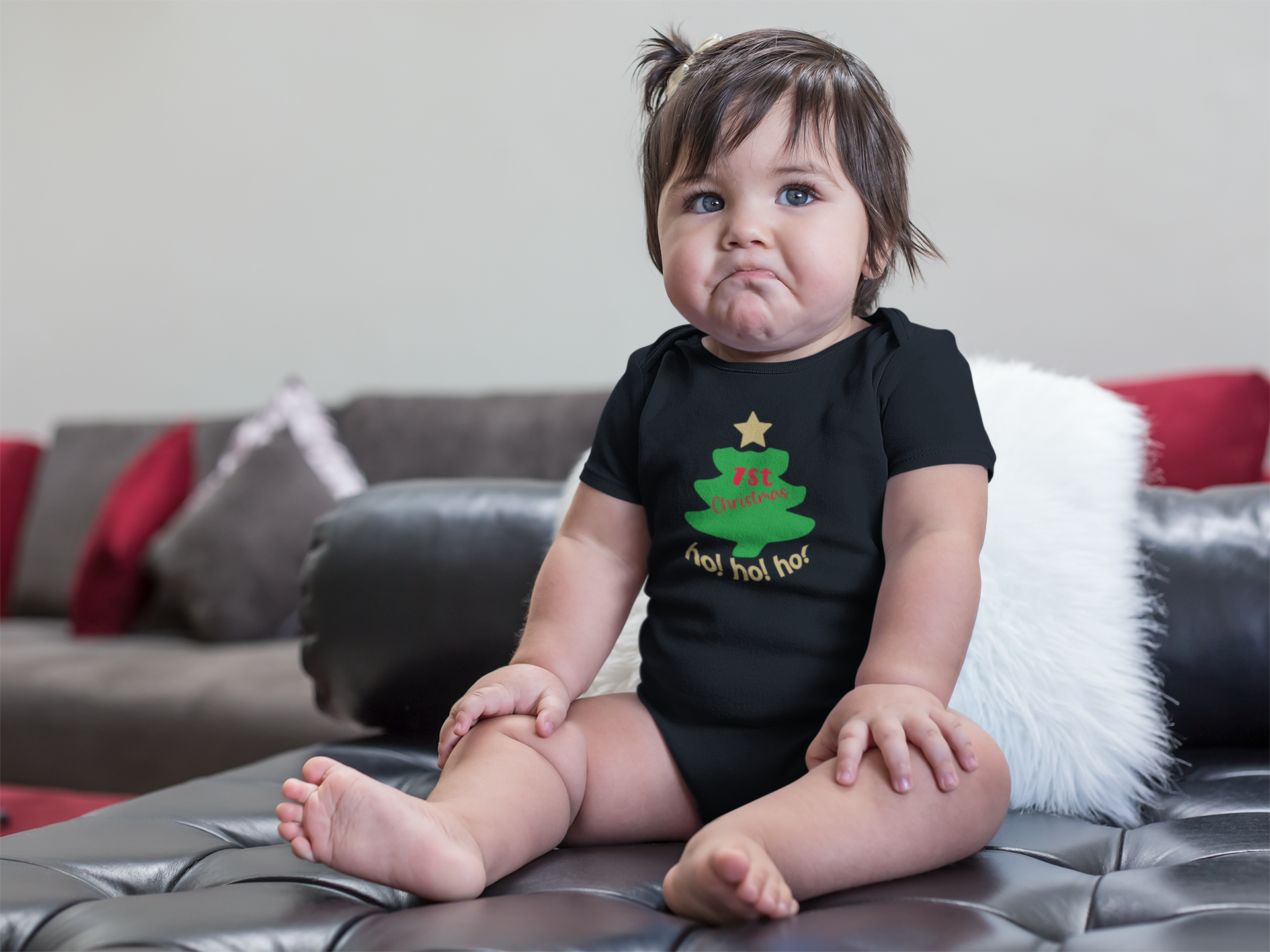 Ho Ho Ho Christmas Rompers for Baby Girl- FunkyTeesClub
