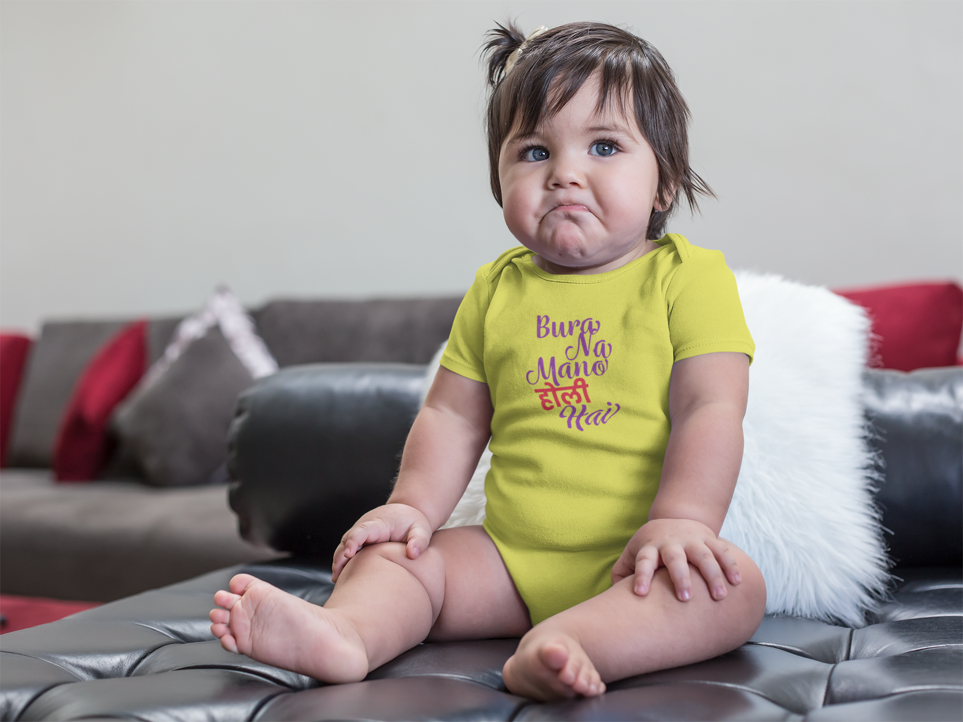 Bura Na Mano Holi Hai Rompers for Baby Girl- FunkyTeesClub