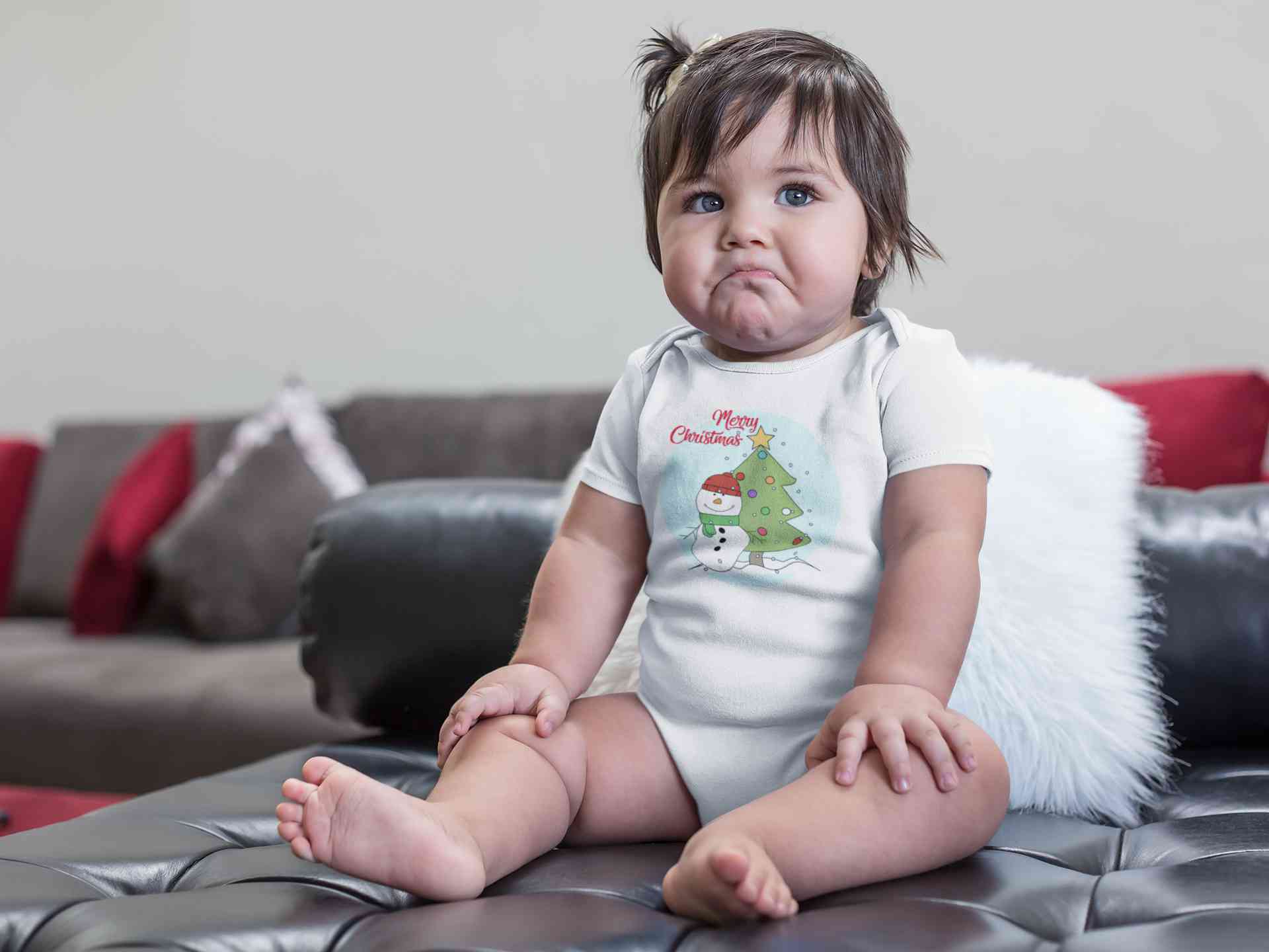 Merry Christmas Rompers for Baby Girl- FunkyTeesClub