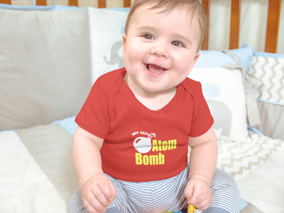My Cute Atom Bomb Rompers for Baby Boy- FunkyTeesClub
