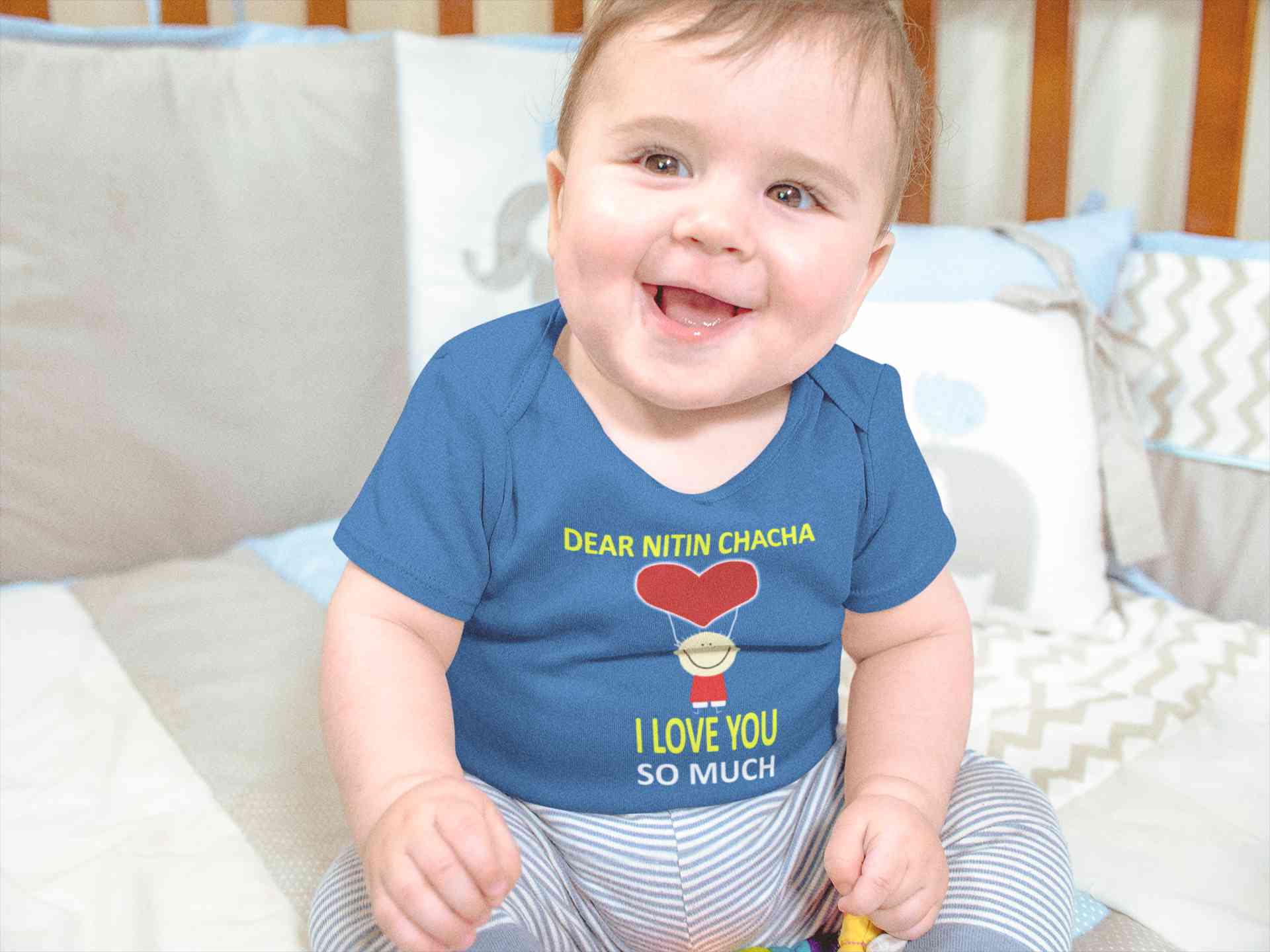 Custom Name I love My Chacha So Much Rompers for Baby Boy- FunkyTeesClub