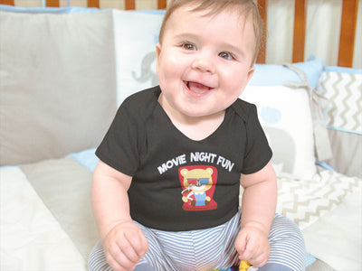 Movie Night Fun Rompers for Baby Boy- FunkyTeesClub