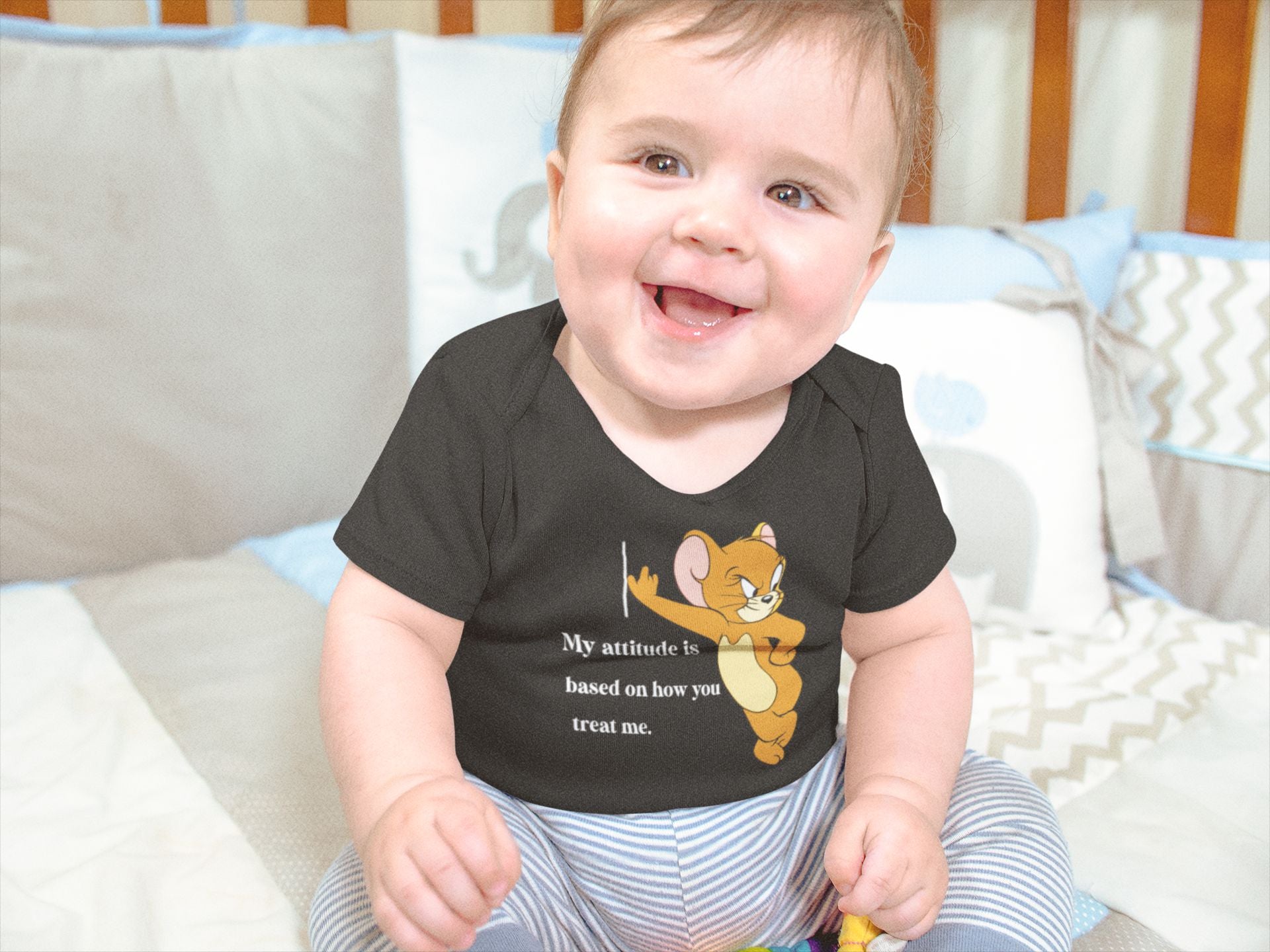 Attitude Shows Cute Jerry Rompers for Baby Boy- FunkyTeesClub