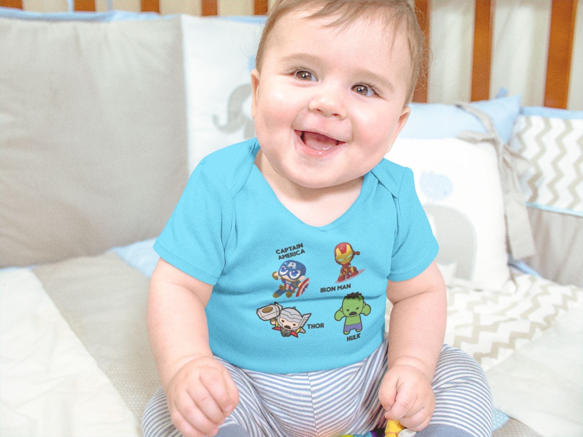Super Heros Rompers for Baby Boy- FunkyTeesClub