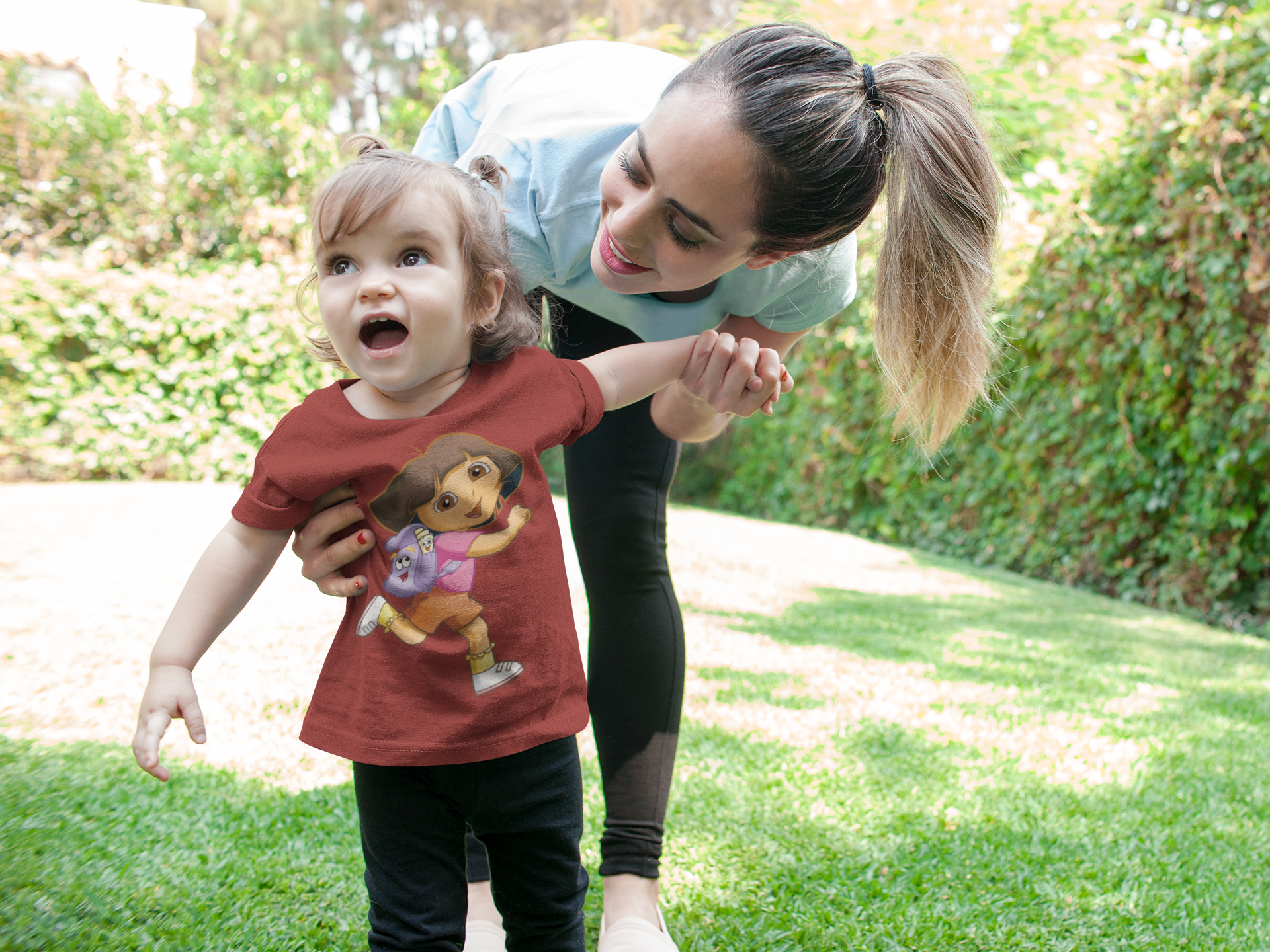 Cute Cartoon Half Sleeves T-Shirt For Girls -FunkyTeesClub