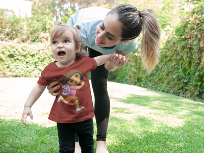Cute Cartoon Half Sleeves T-Shirt For Girls -FunkyTeesClub
