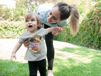Cute Cartoon Half Sleeves T-Shirt For Girls -FunkyTeesClub