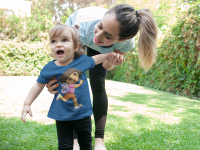 Cute Cartoon Half Sleeves T-Shirt For Girls -FunkyTeesClub