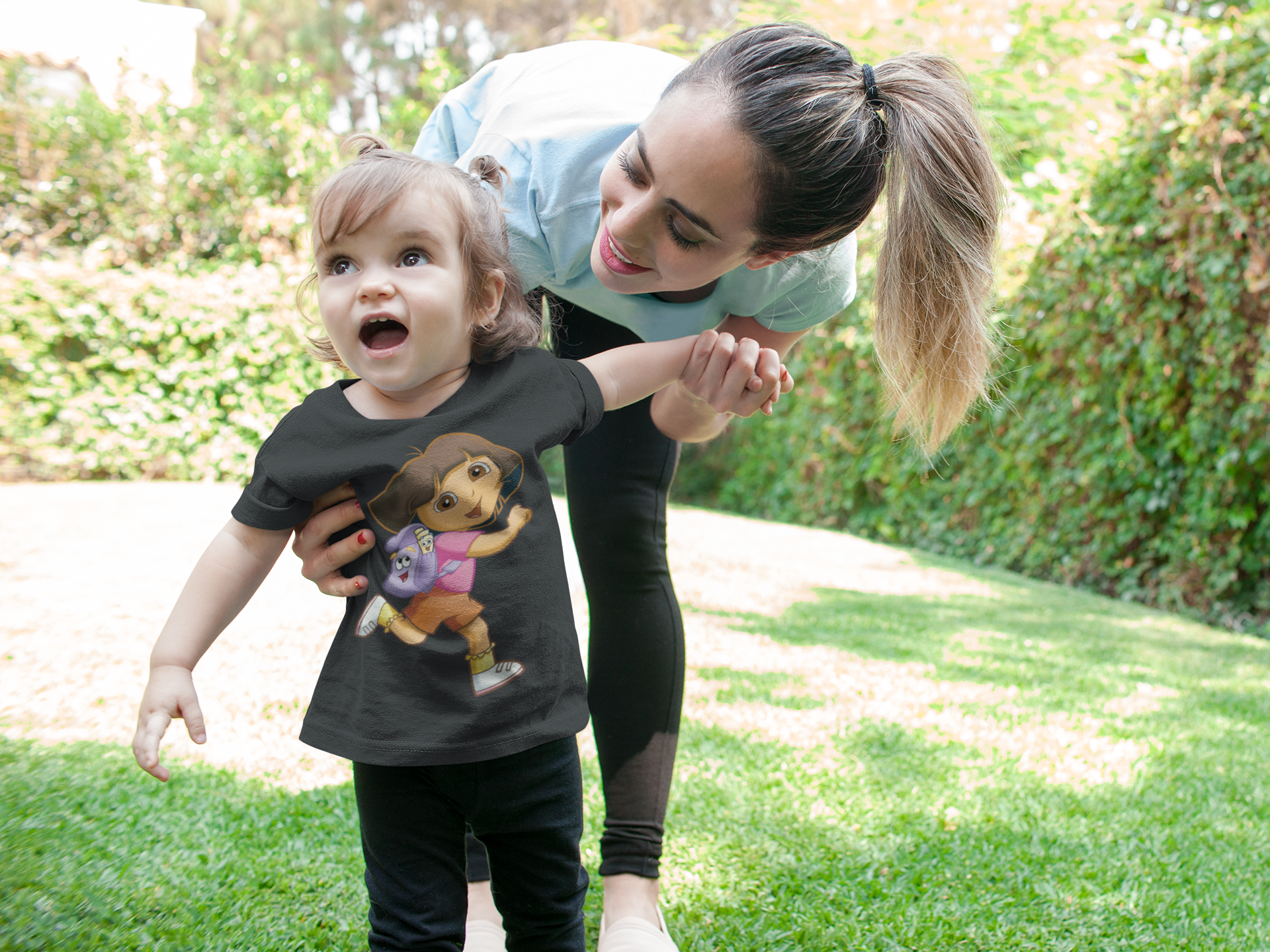 Cute Cartoon Half Sleeves T-Shirt For Girls -FunkyTeesClub