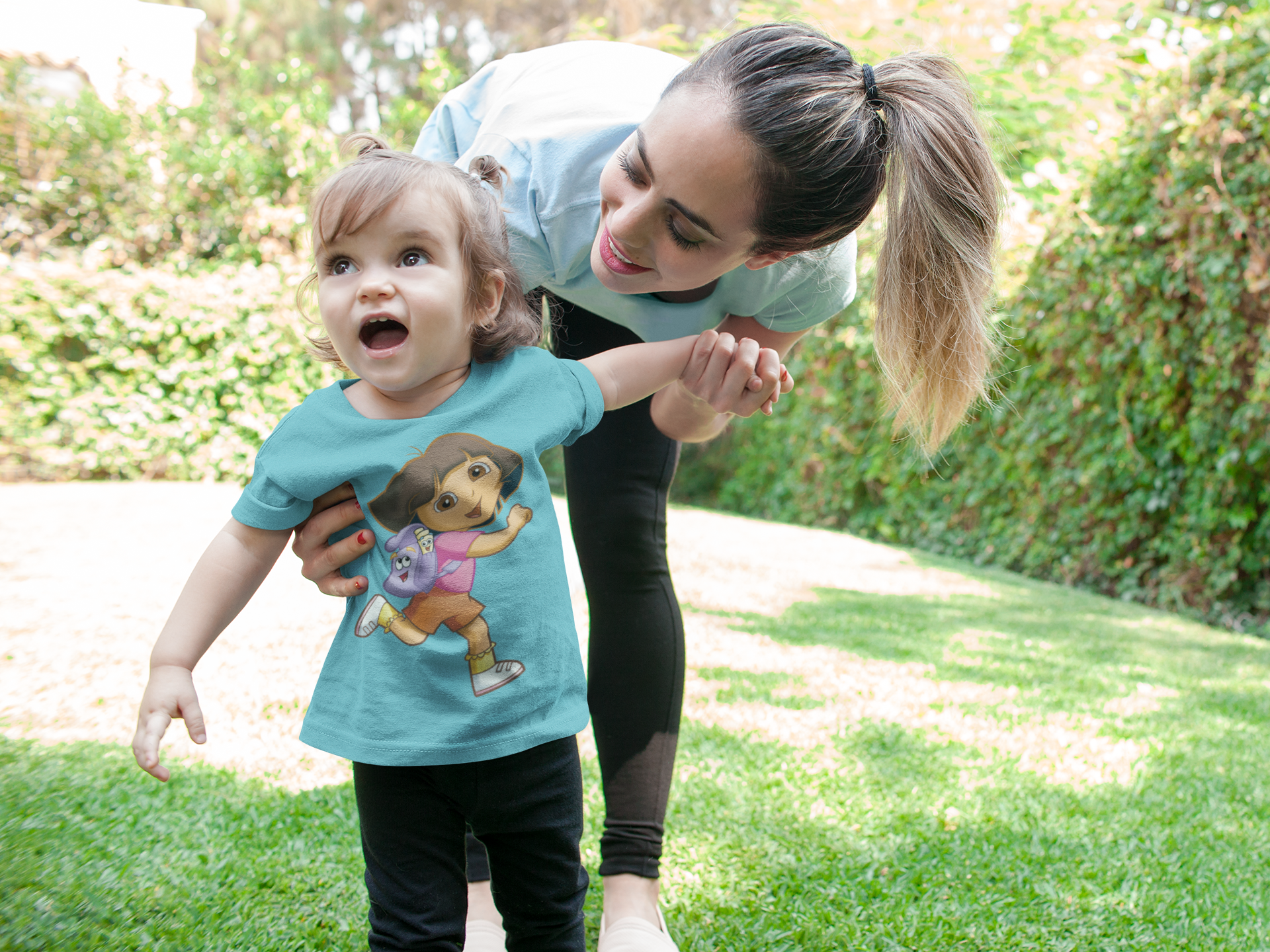 Cute Cartoon Half Sleeves T-Shirt For Girls -FunkyTeesClub
