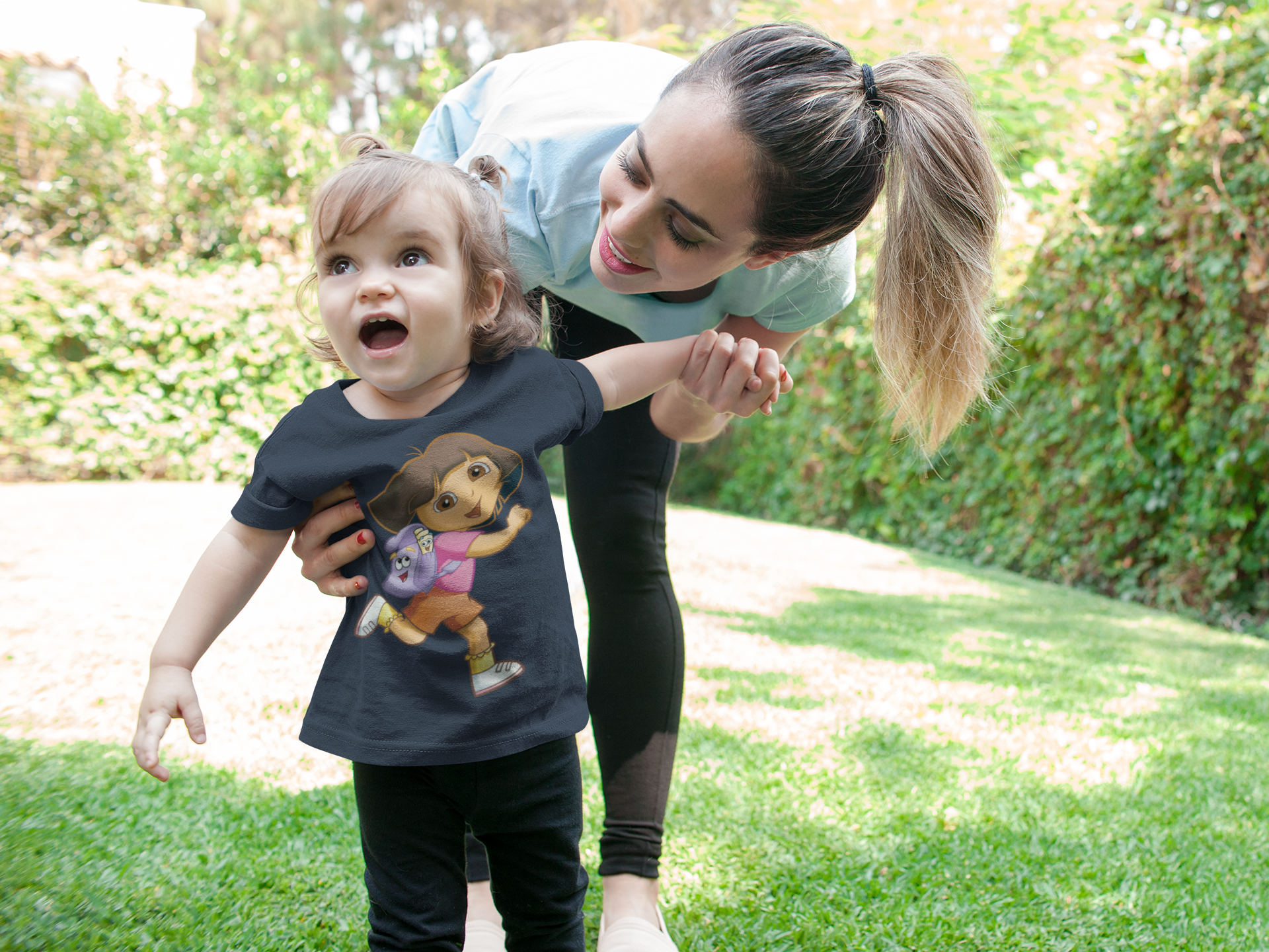 Cute Cartoon Half Sleeves T-Shirt For Girls -FunkyTeesClub