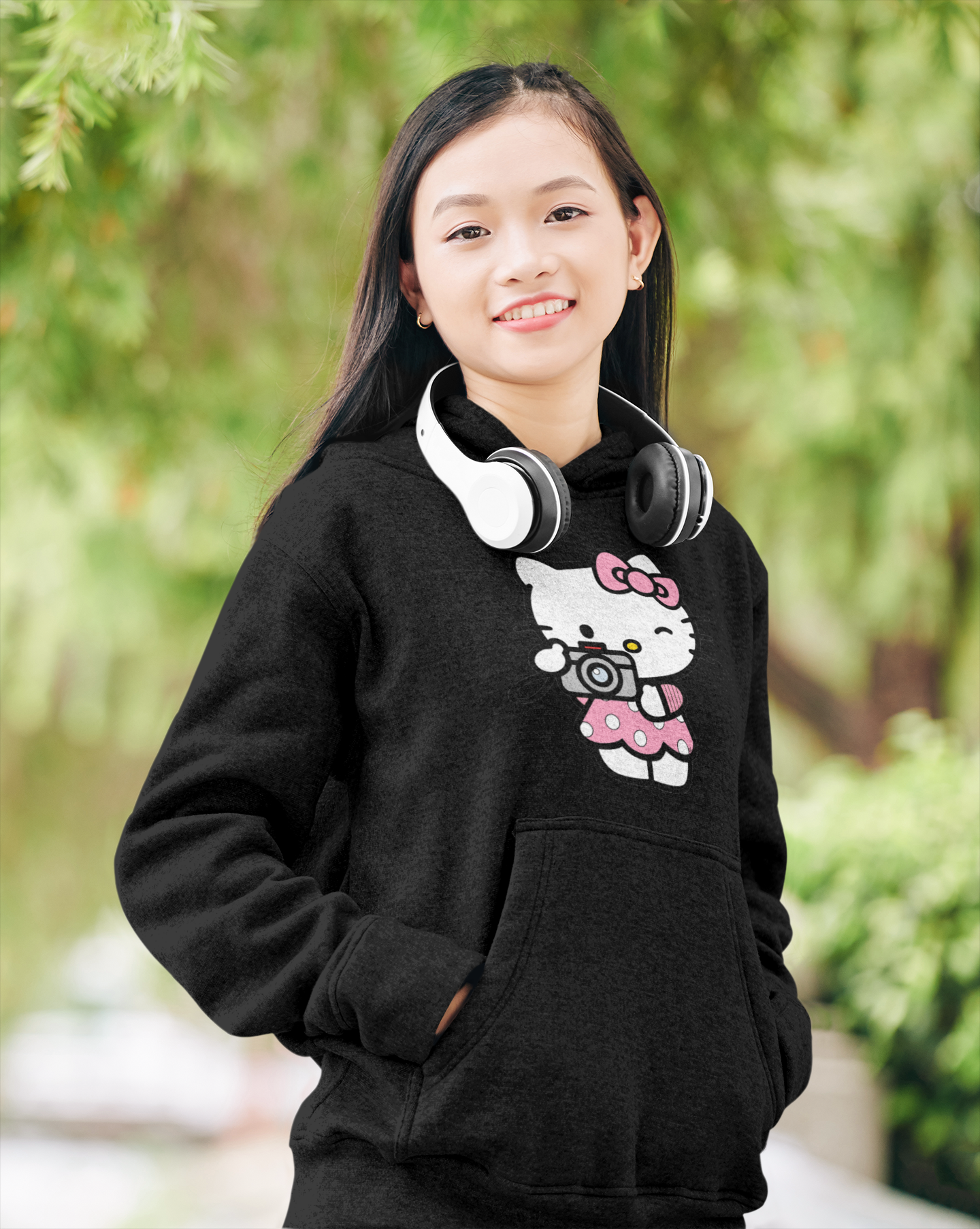 Hello Kitty Cartoon Girl Hoodies-FunkyTeesClub