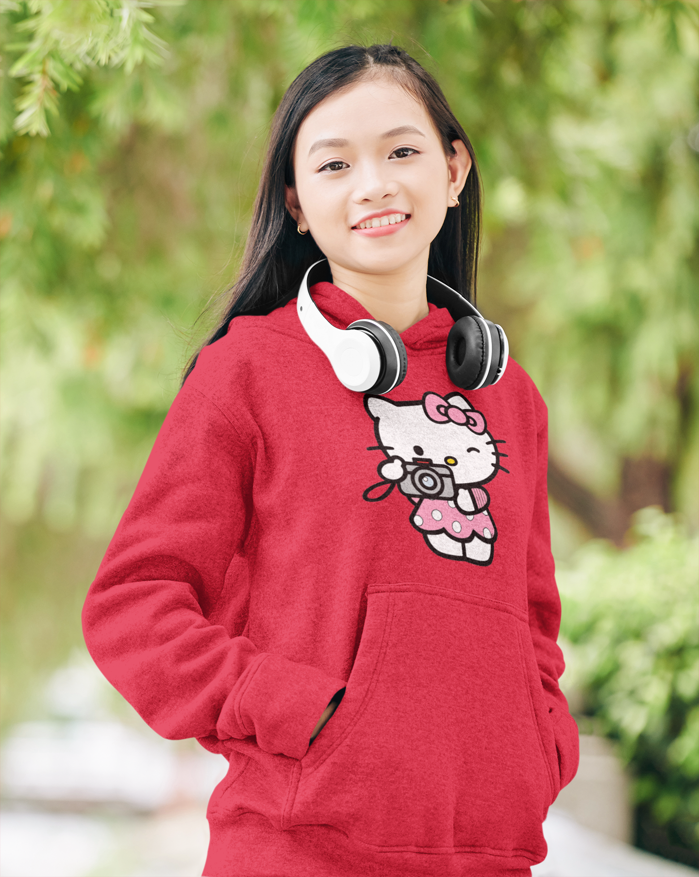 Hello Kitty Cartoon Girl Hoodies-FunkyTeesClub