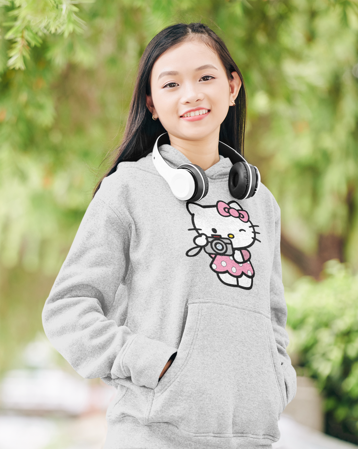 Hello Kitty Cartoon Girl Hoodies-FunkyTeesClub