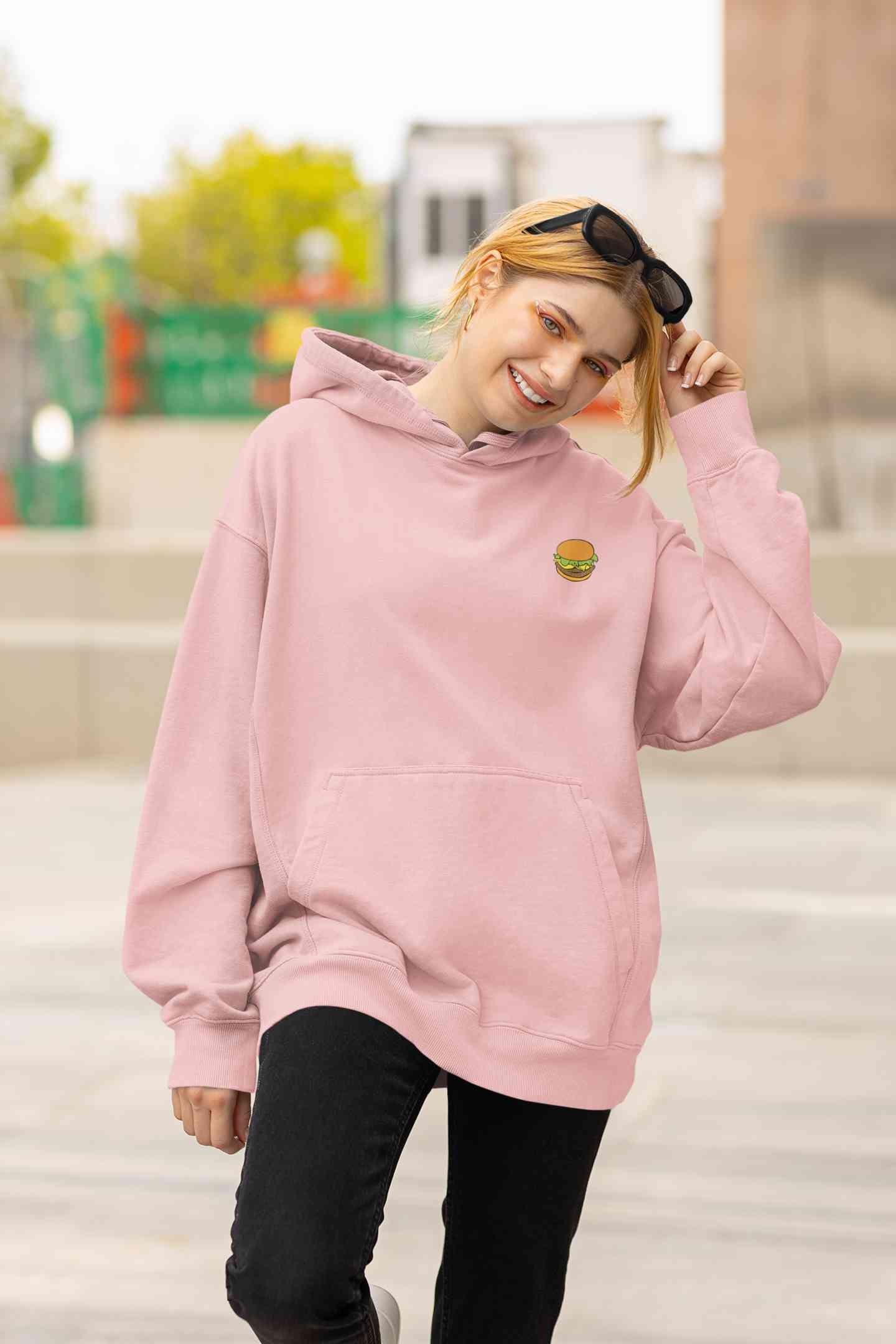 Burger Hoodies for Women-FunkyTeesClub