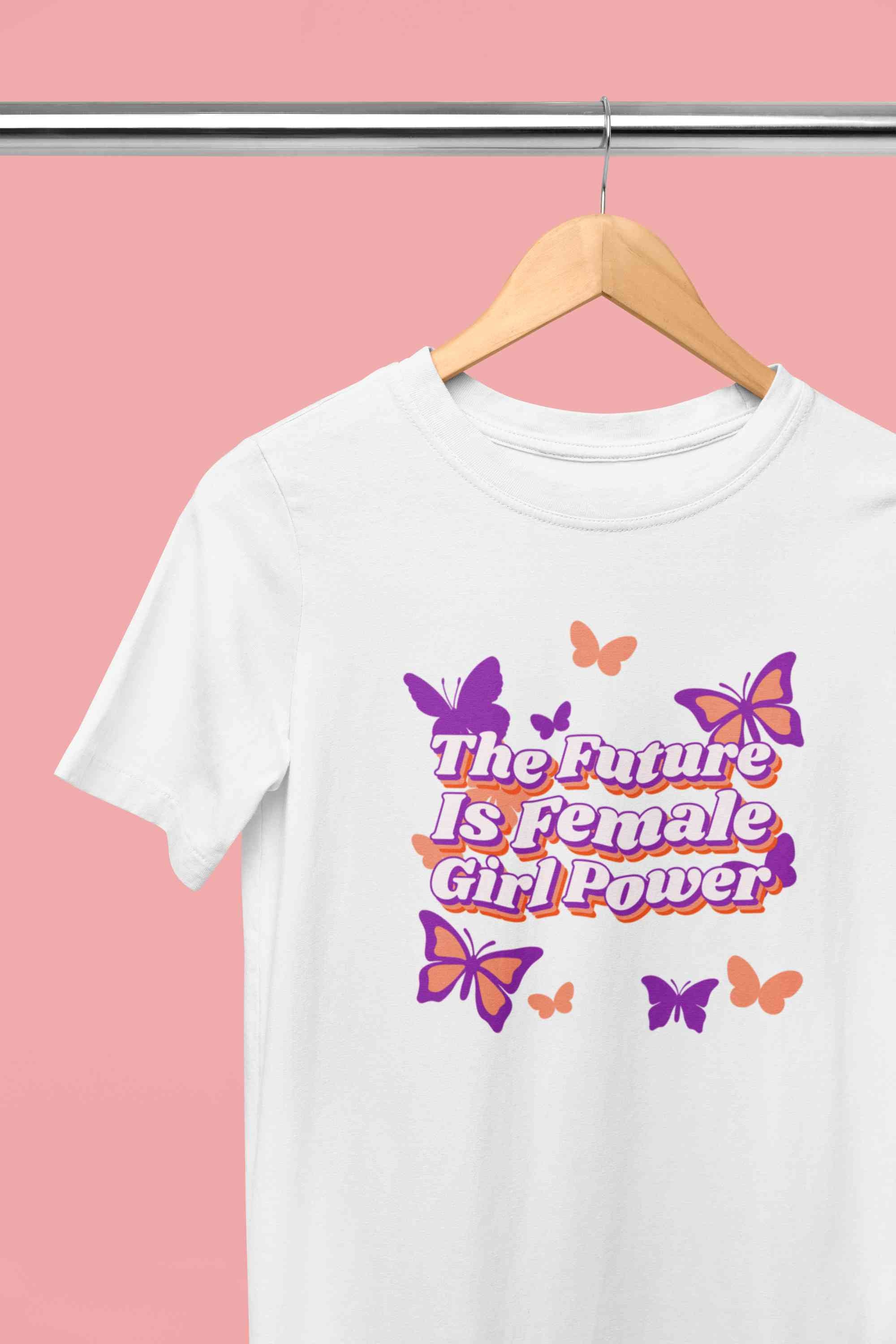 Feminist Quote With Butterfly Graphics Women Half Sleeves T-shirt- FunkyTeesClub