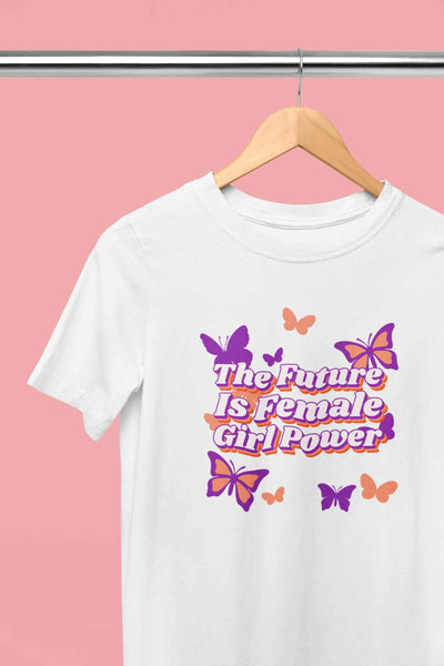 Feminist Quote With Butterfly Graphics Women Half Sleeves T-shirt- FunkyTeesClub