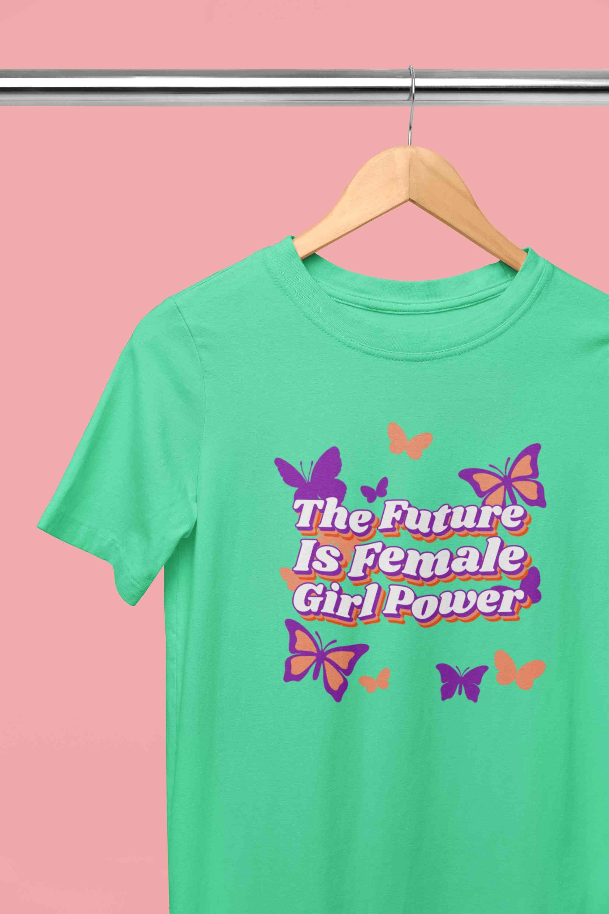 Feminist Quote With Butterfly Graphics Women Half Sleeves T-shirt- FunkyTeesClub