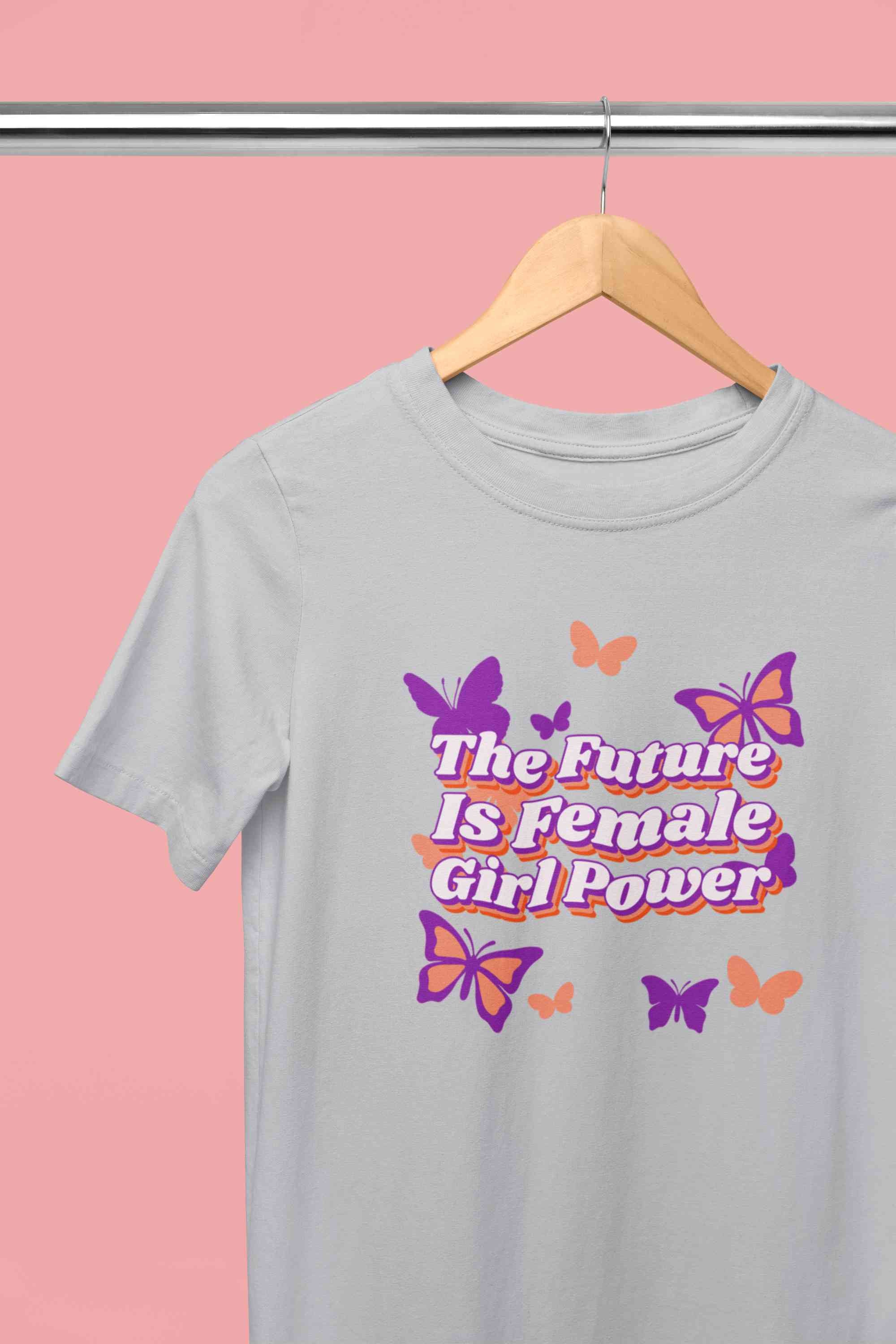 Feminist Quote With Butterfly Graphics Women Half Sleeves T-shirt- FunkyTeesClub