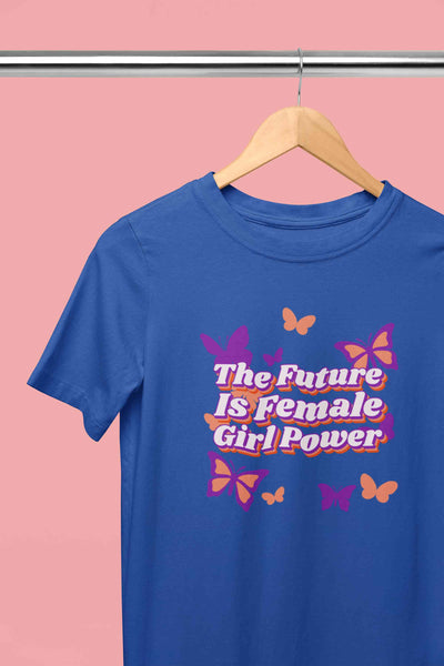 Feminist Quote With Butterfly Graphics Women Half Sleeves T-shirt- FunkyTeesClub