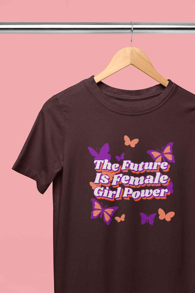 Feminist Quote With Butterfly Graphics Women Half Sleeves T-shirt- FunkyTeesClub
