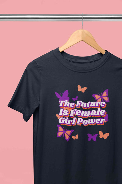 Feminist Quote With Butterfly Graphics Women Half Sleeves T-shirt- FunkyTeesClub