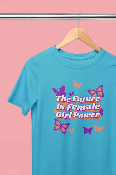 Feminist Quote With Butterfly Graphics Women Half Sleeves T-shirt- FunkyTeesClub