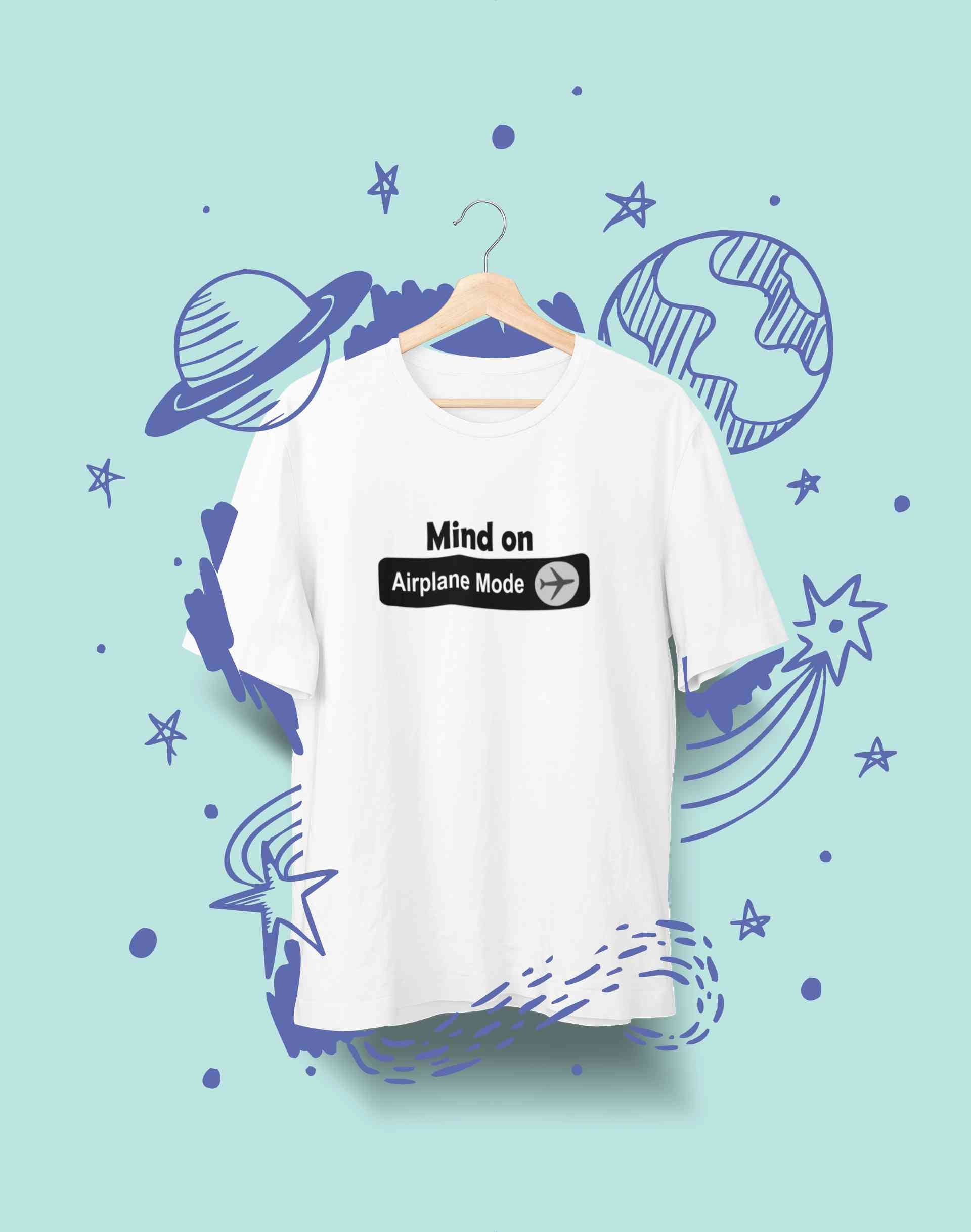 Airplane Mode Women Half Sleeves T-shirt- FunkyTeesClub