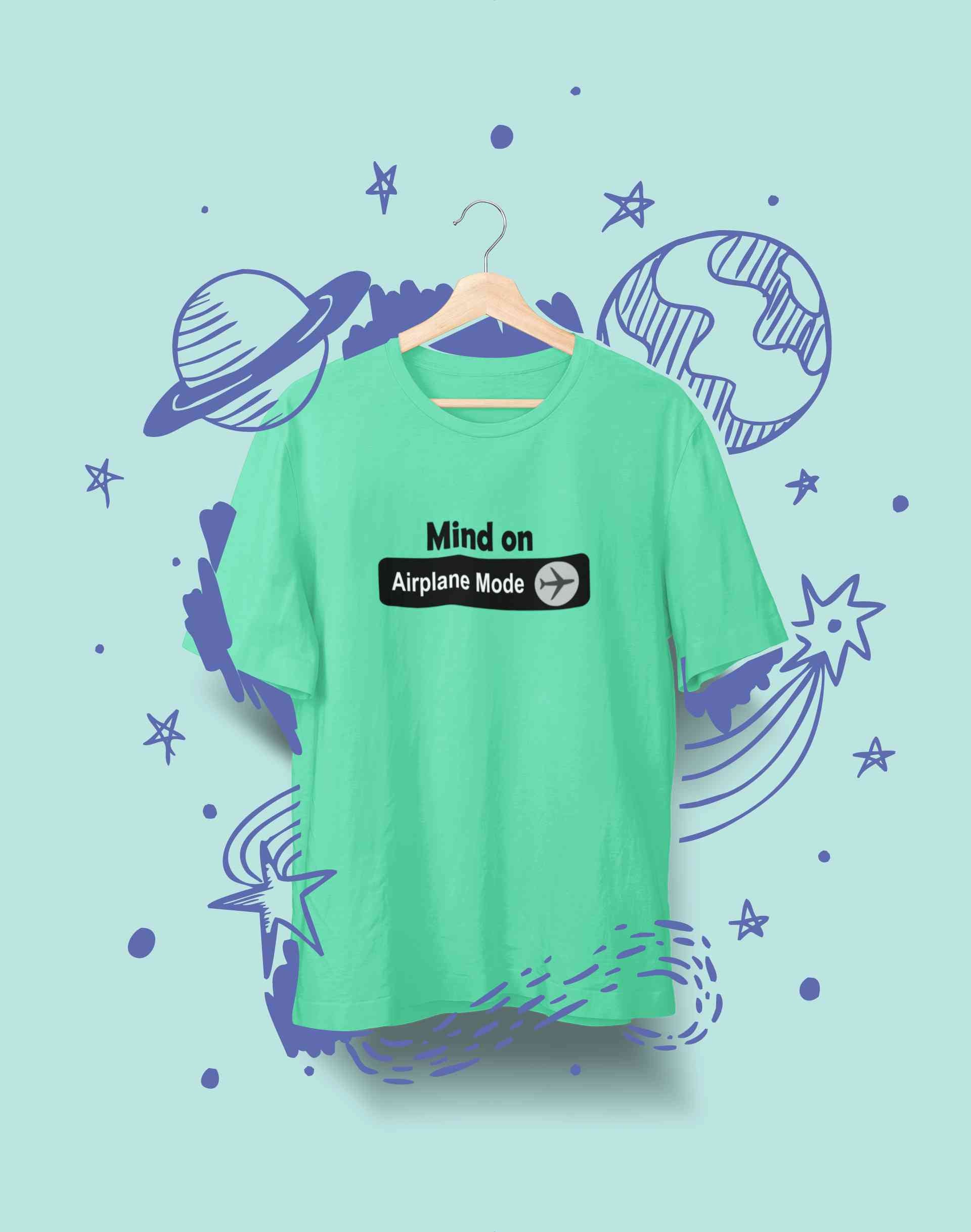 Airplane Mode Mens Half Sleeves T-shirt- FunkyTeesClub