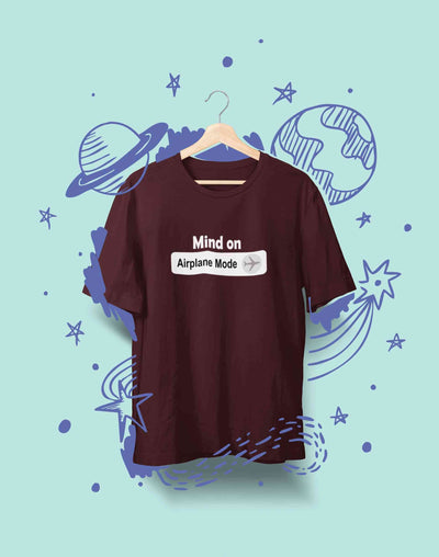 Airplane Mode Mens Half Sleeves T-shirt- FunkyTeesClub