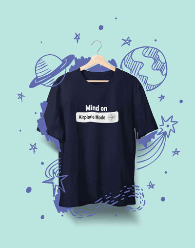 Airplane Mode Mens Half Sleeves T-shirt- FunkyTeesClub