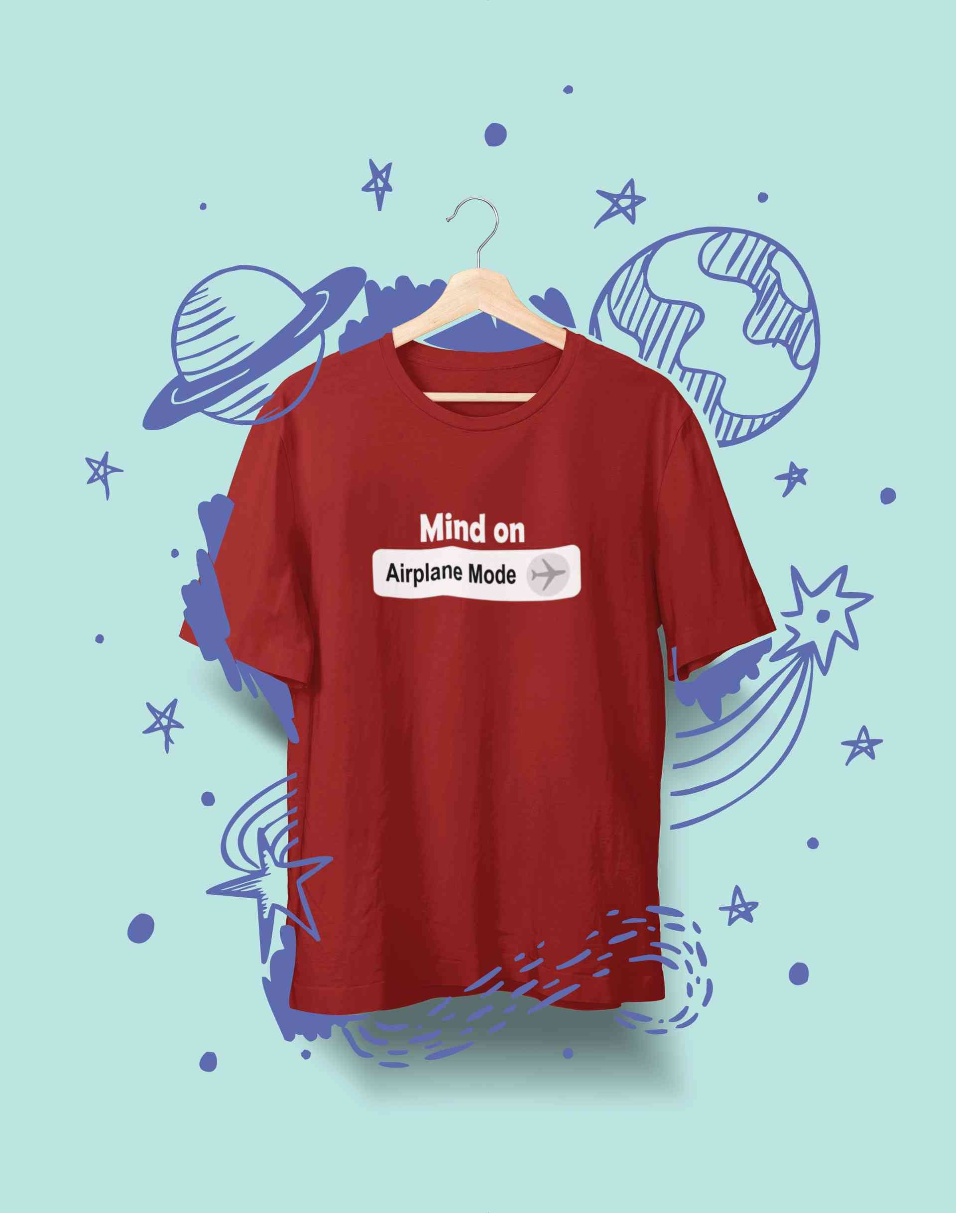 Airplane Mode Mens Half Sleeves T-shirt- FunkyTeesClub
