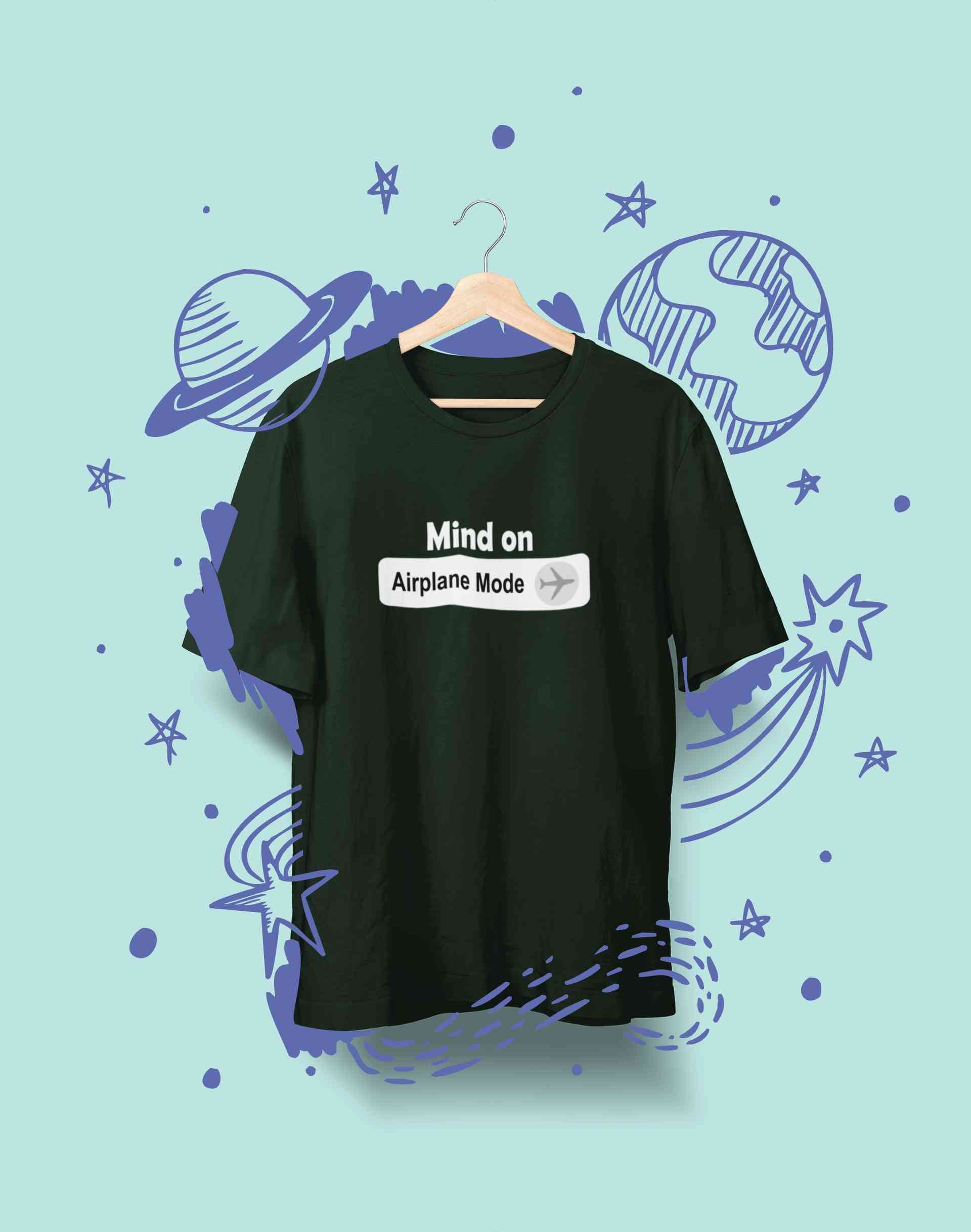 Airplane Mode Mens Half Sleeves T-shirt- FunkyTeesClub