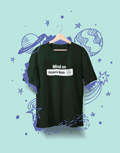 Airplane Mode Mens Half Sleeves T-shirt- FunkyTeesClub