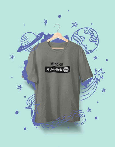Airplane Mode Mens Half Sleeves T-shirt- FunkyTeesClub