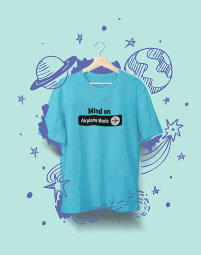 Airplane Mode Mens Half Sleeves T-shirt- FunkyTeesClub