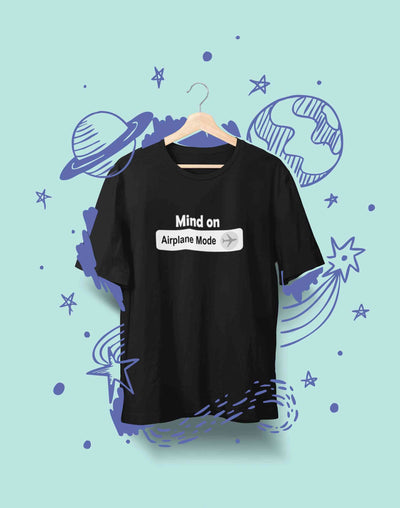 Airplane Mode Women Half Sleeves T-shirt- FunkyTeesClub
