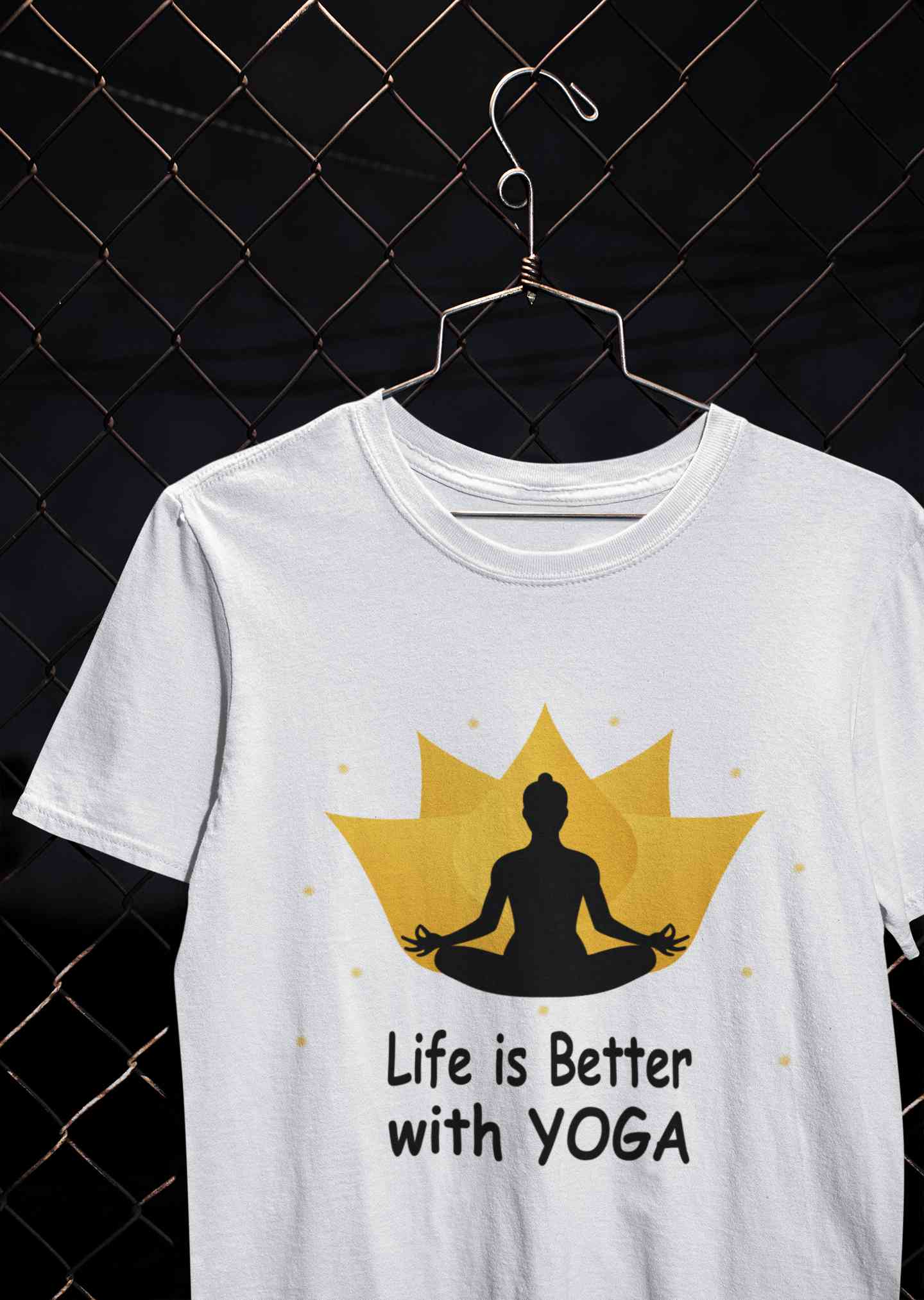 Life Is Better With Yoga Mens Half Sleeves T-shirt- FunkyTeesClub
