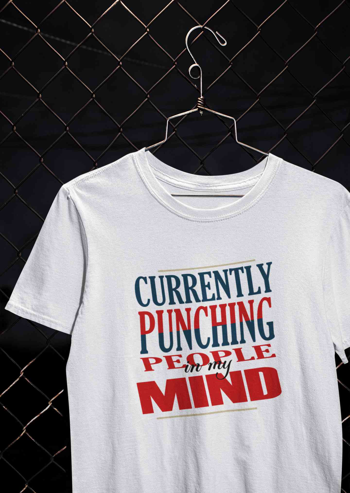 Punching People Mens Half Sleeves T-shirt- FunkyTeesClub