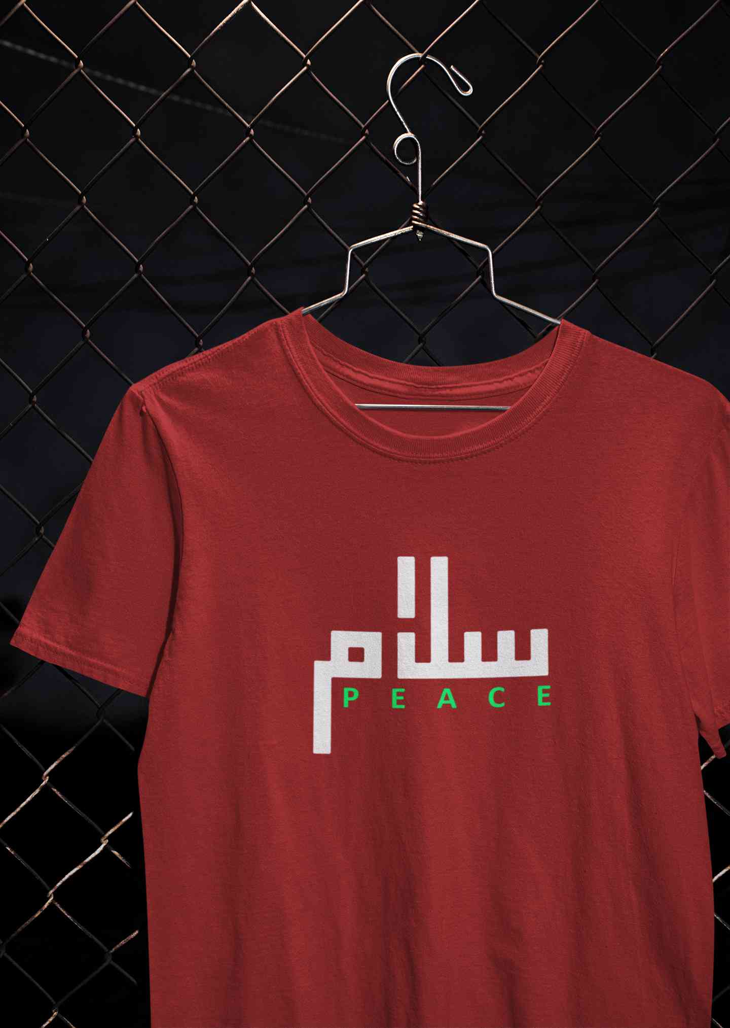 Salam Peace Arabic Word Mens Half Sleeves T-shirt- FunkyTeesClub