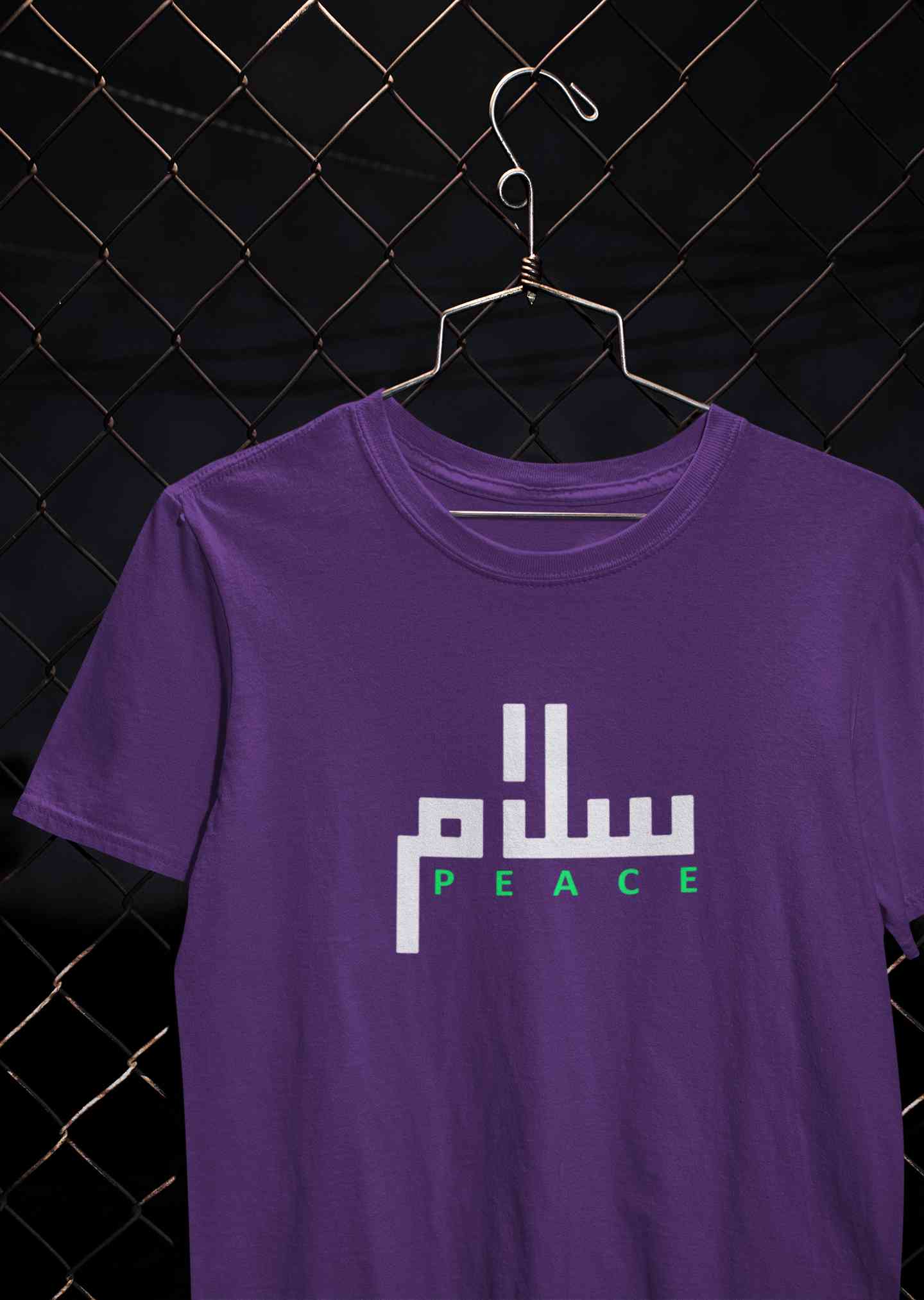 Salam Peace Arabic Word Mens Half Sleeves T-shirt- FunkyTeesClub